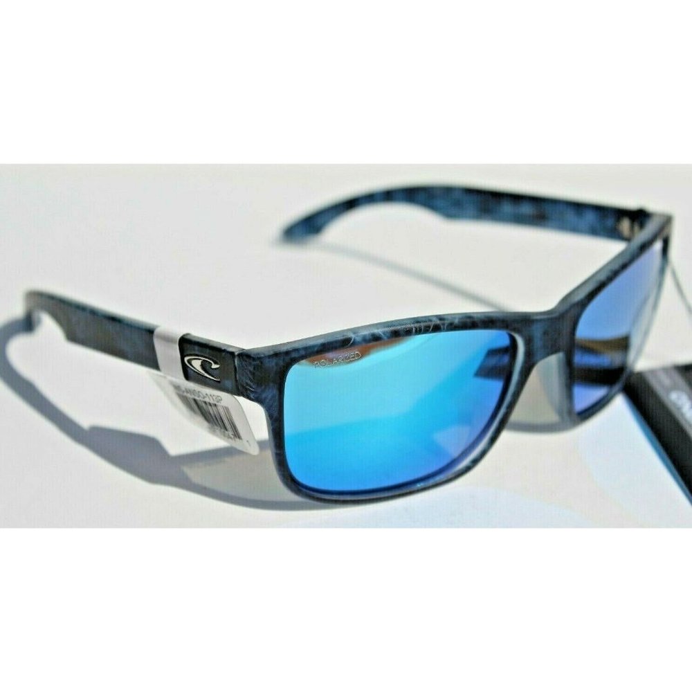 O'NEILL Anso POLARIZED Sunglasses Crystal Liquid/Blue Mirror Surf/Beach NEW $59